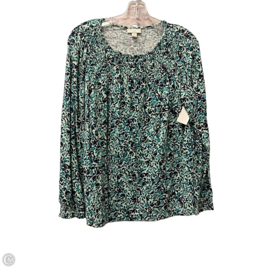 Top Long Sleeve By J. Jill In Green, Size: Xs