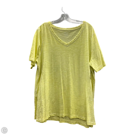 Top Short Sleeve By Chicos In Yellow, Size: Xl