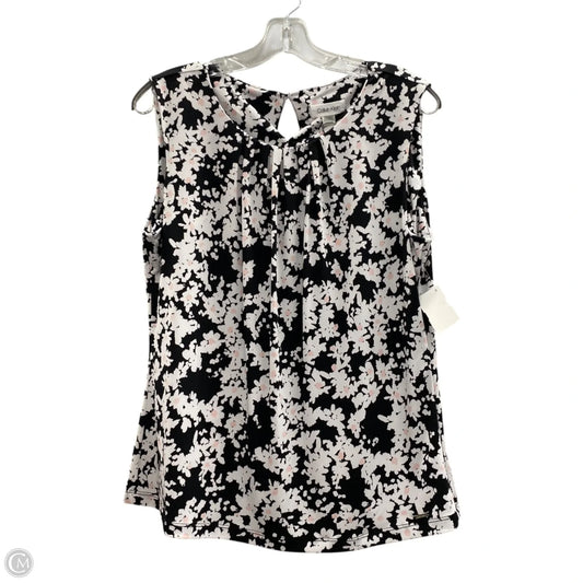 Top Sleeveless By Calvin Klein In Black & White, Size: Xl