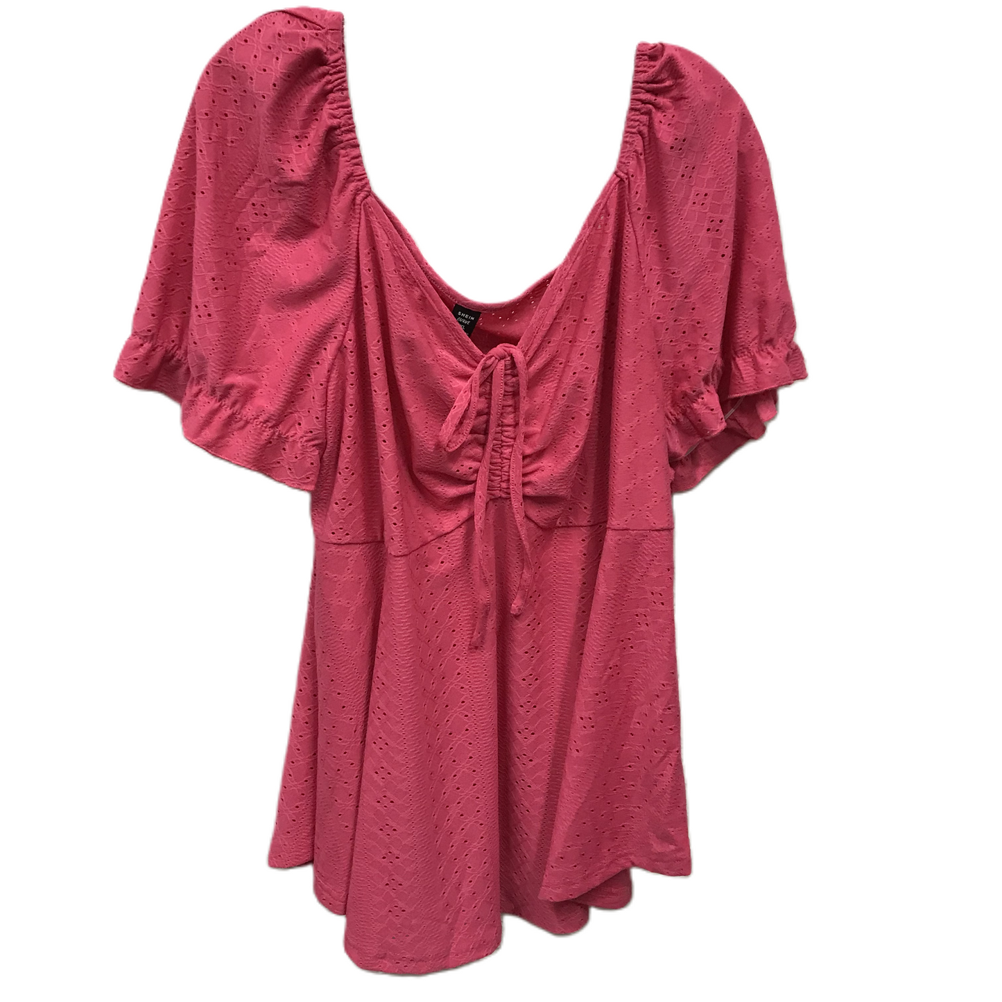 Pink Top Short Sleeve By Shein, Size: 4x