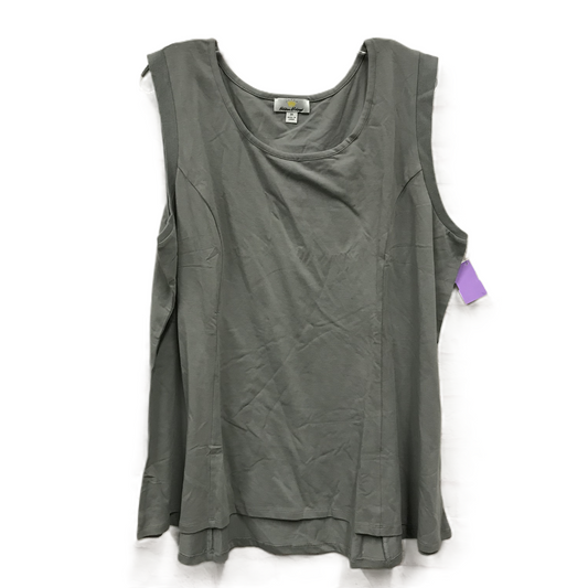 Grey Top Sleeveless Basic By kathleen kirkwood, Size: 3x