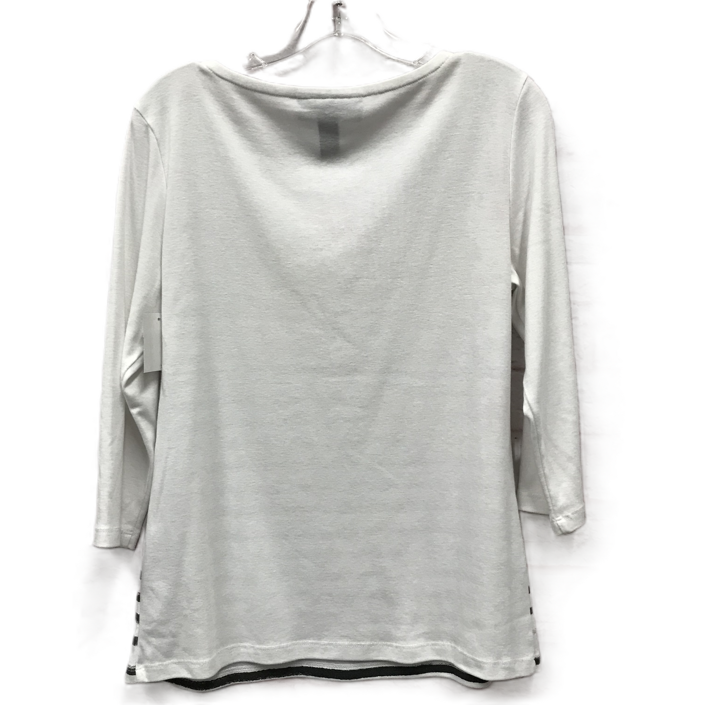 White Top 3/4 Sleeve By Karen Scott, Size: M