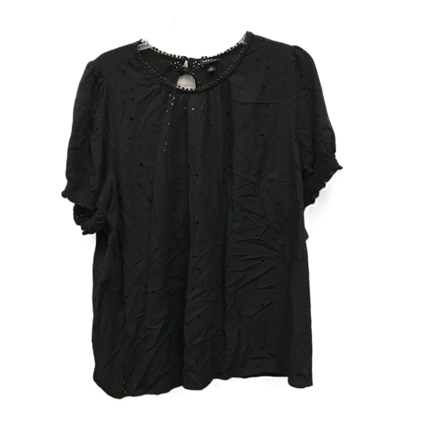 Black Top Short Sleeve By Torrid, Size: 3x