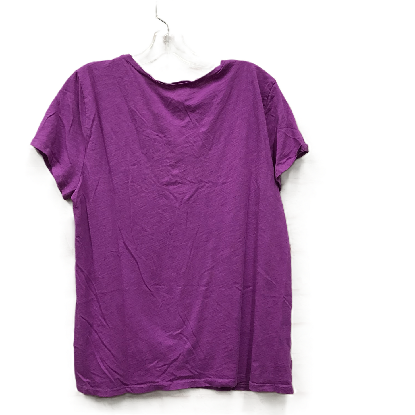 Purple Top Short Sleeve By Loft, Size: Xl