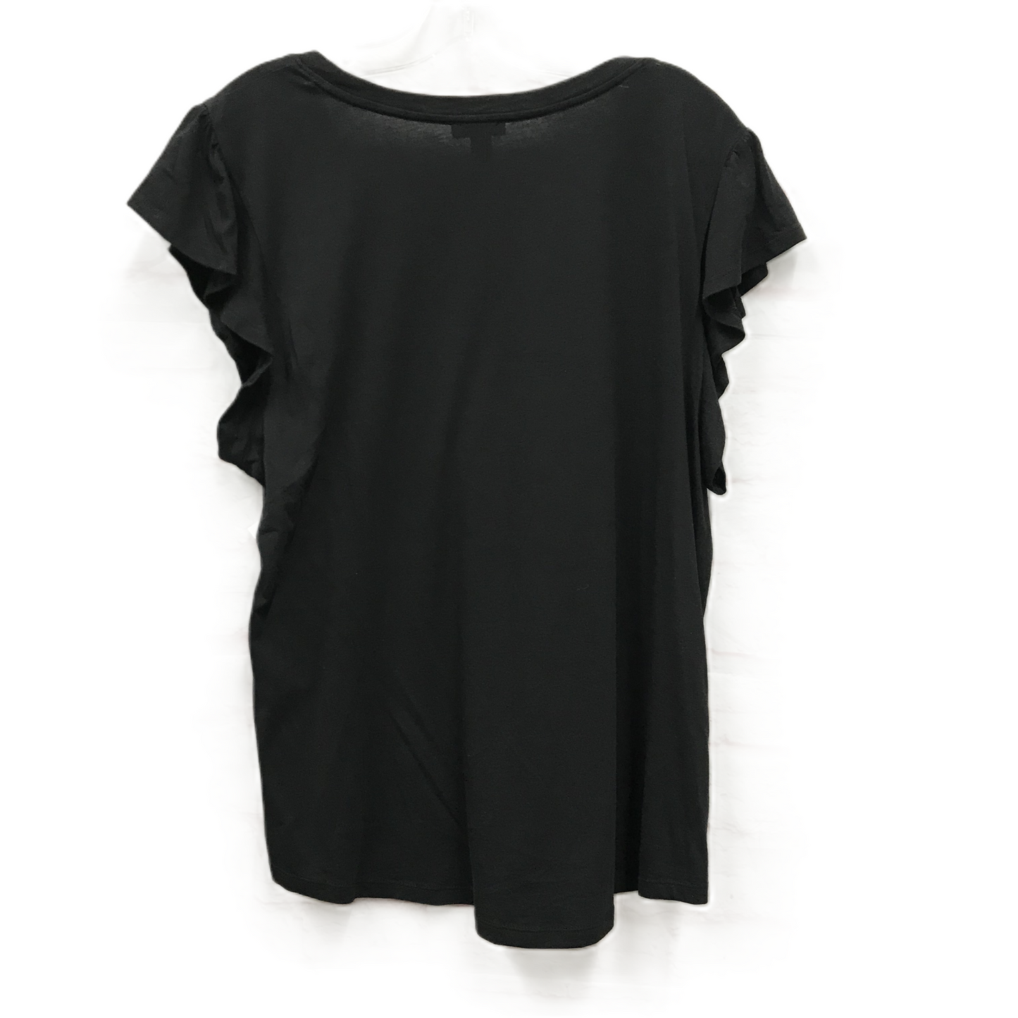 Black Top Short Sleeve By Ann Taylor, Size: Xl