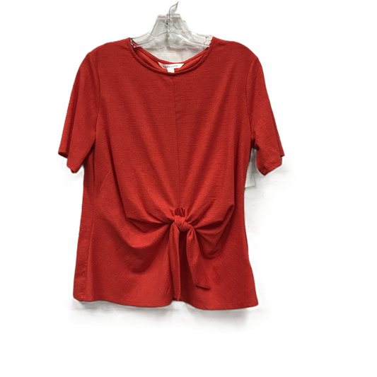 Red Top Short Sleeve By Cme, Size: L