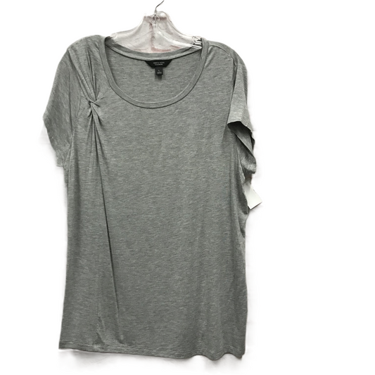 Grey Top Short Sleeve By Simply Vera, Size: L