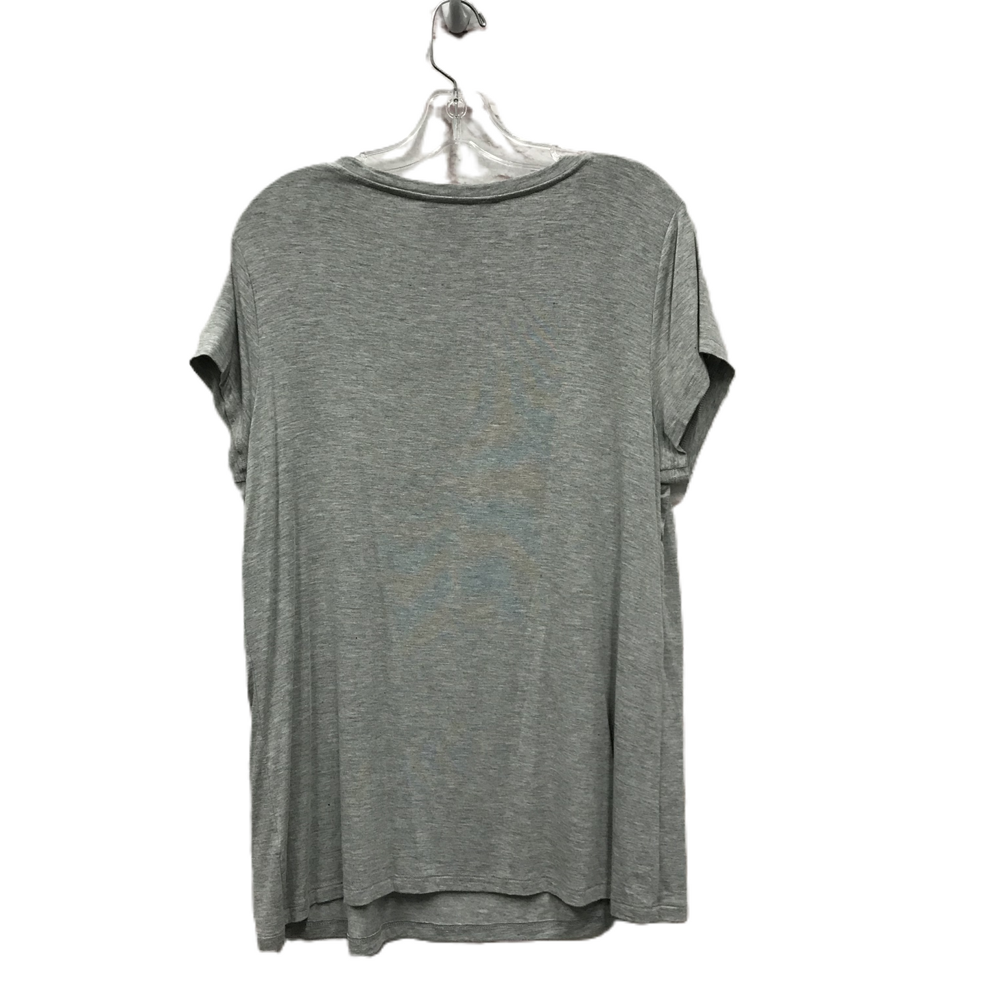 Grey Top Short Sleeve By Simply Vera, Size: L