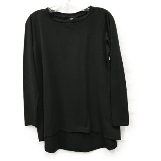 Black Top Long Sleeve By Bobeau, Size: Xs