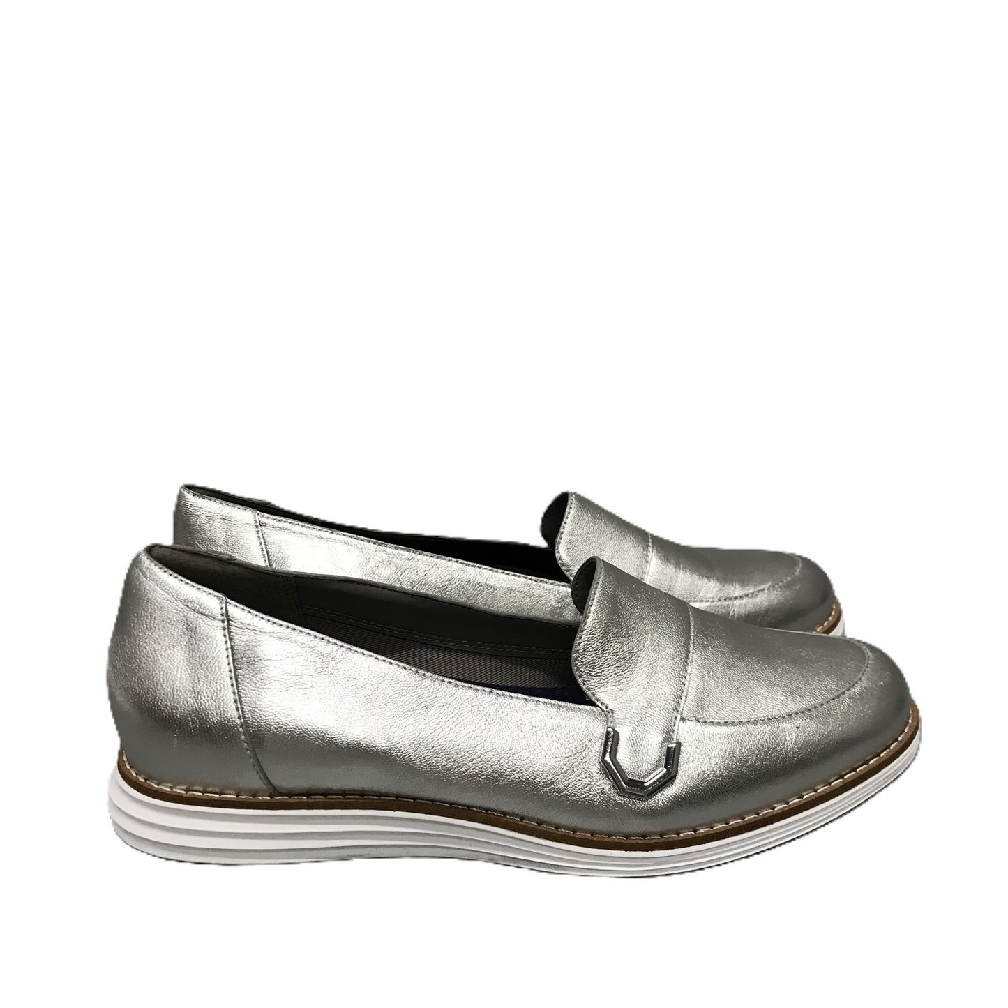 Silver Shoes Flats By Cole-haan, Size: 7