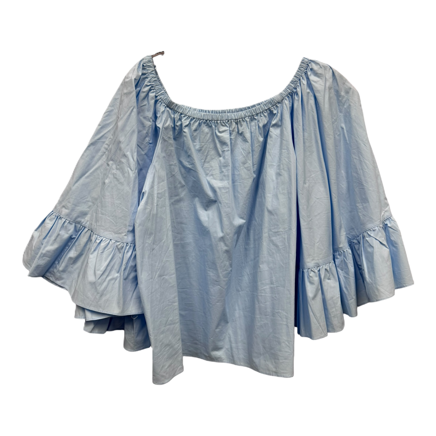 Blue Top Short Sleeve By do + be, Size: L