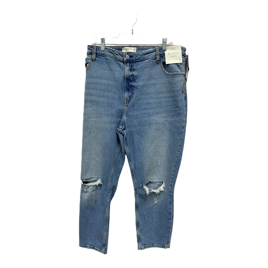 Blue Denim Jeans Straight By Abercrombie And Fitch, Size: 20