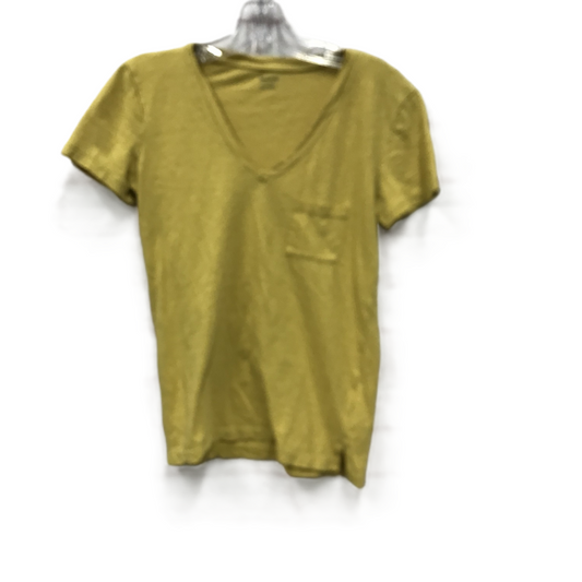 Top Short Sleeve By Madewell In Yellow, Size: Xs