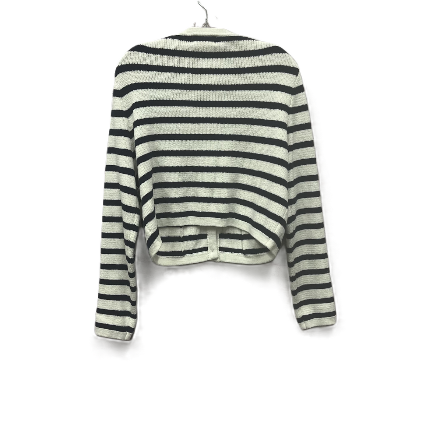 Sweater Cardigan By Jessica Simpson In Blue & White, Size: L