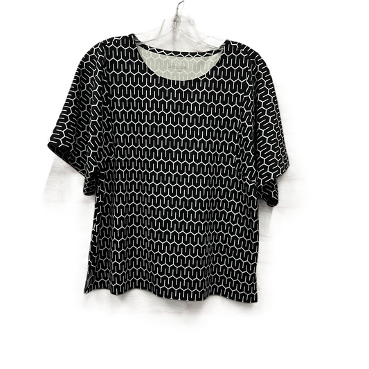 Top Short Sleeve By Chicos In Black, Size: M