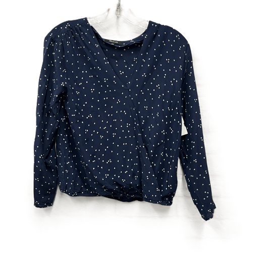 Top Long Sleeve By Madewell In Blue, Size: S