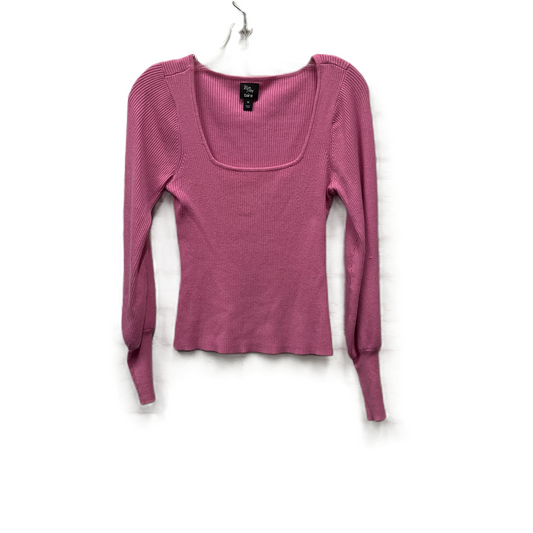 Top Long Sleeve By Bar Iii In Pink, Size: Xs