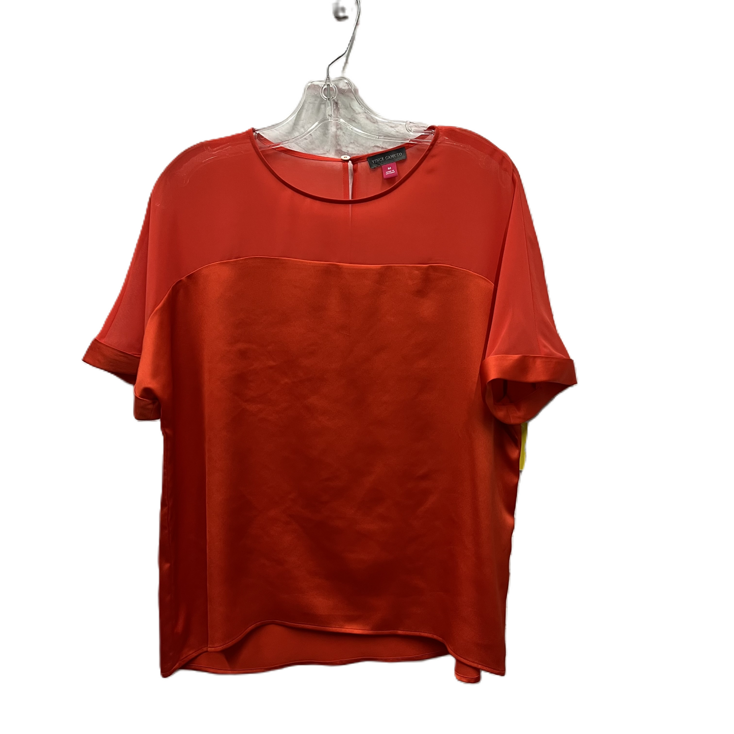 Top Short Sleeve By Vince Camuto In Red, Size: M