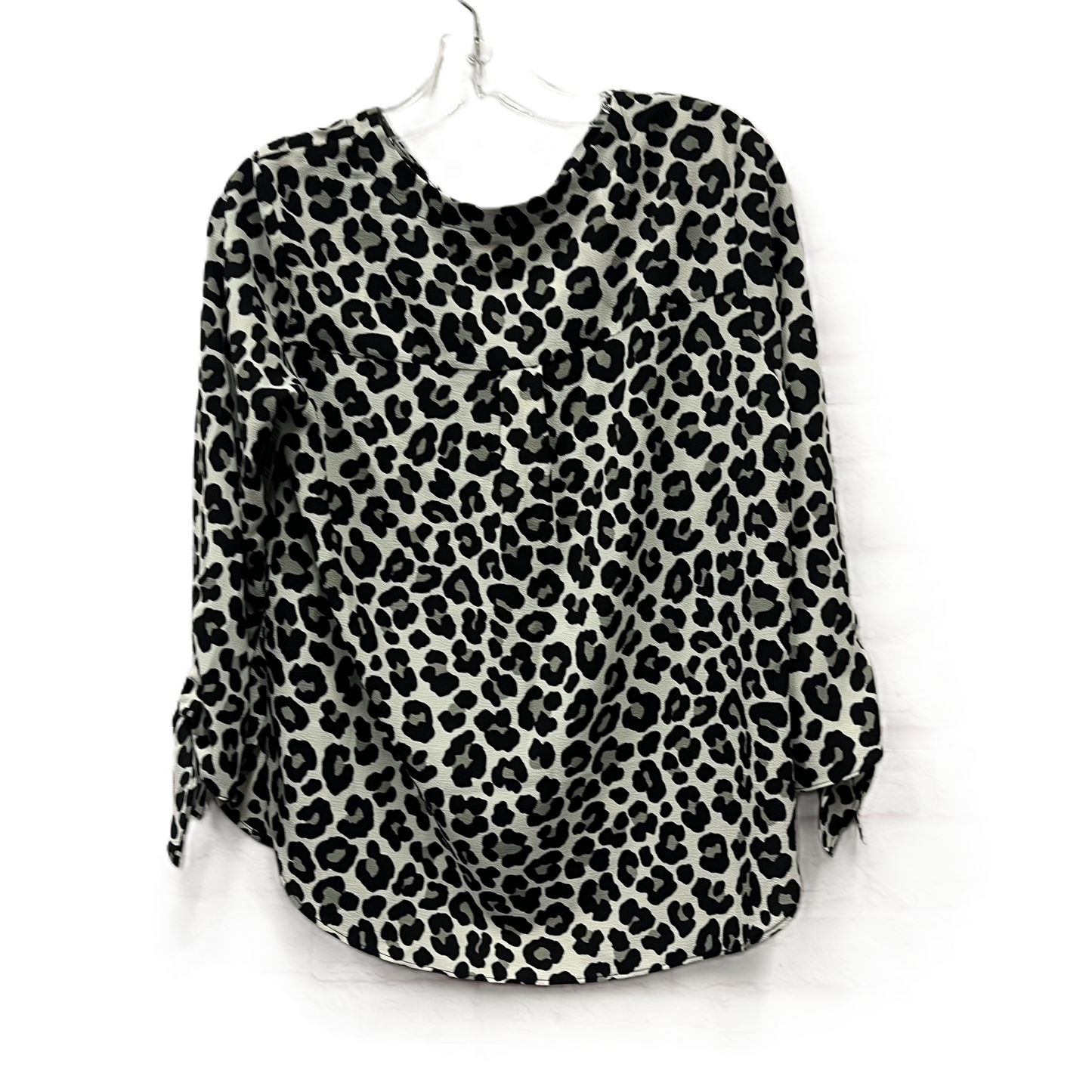 Top Long Sleeve By Michael By Michael Kors In Black & Grey, Size: S