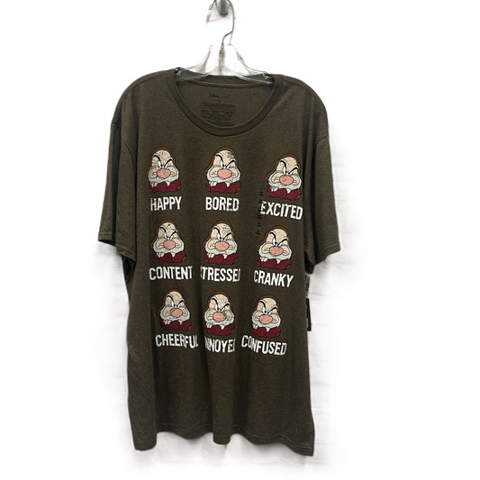 Top Short Sleeve By Disney Store In Brown, Size: 2x