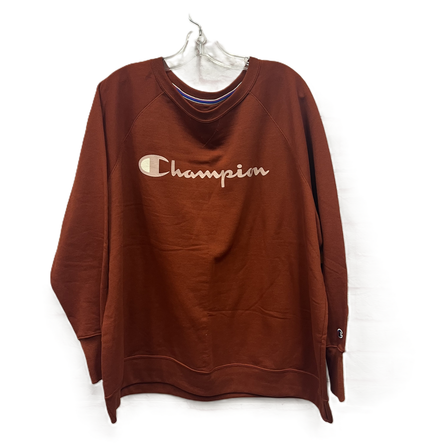 Athletic Sweatshirt Crewneck By Champion In Orange, Size: 3x