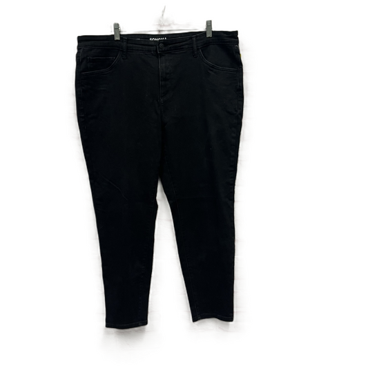 Jeans Straight By Sonoma In Black Denim, Size: 18