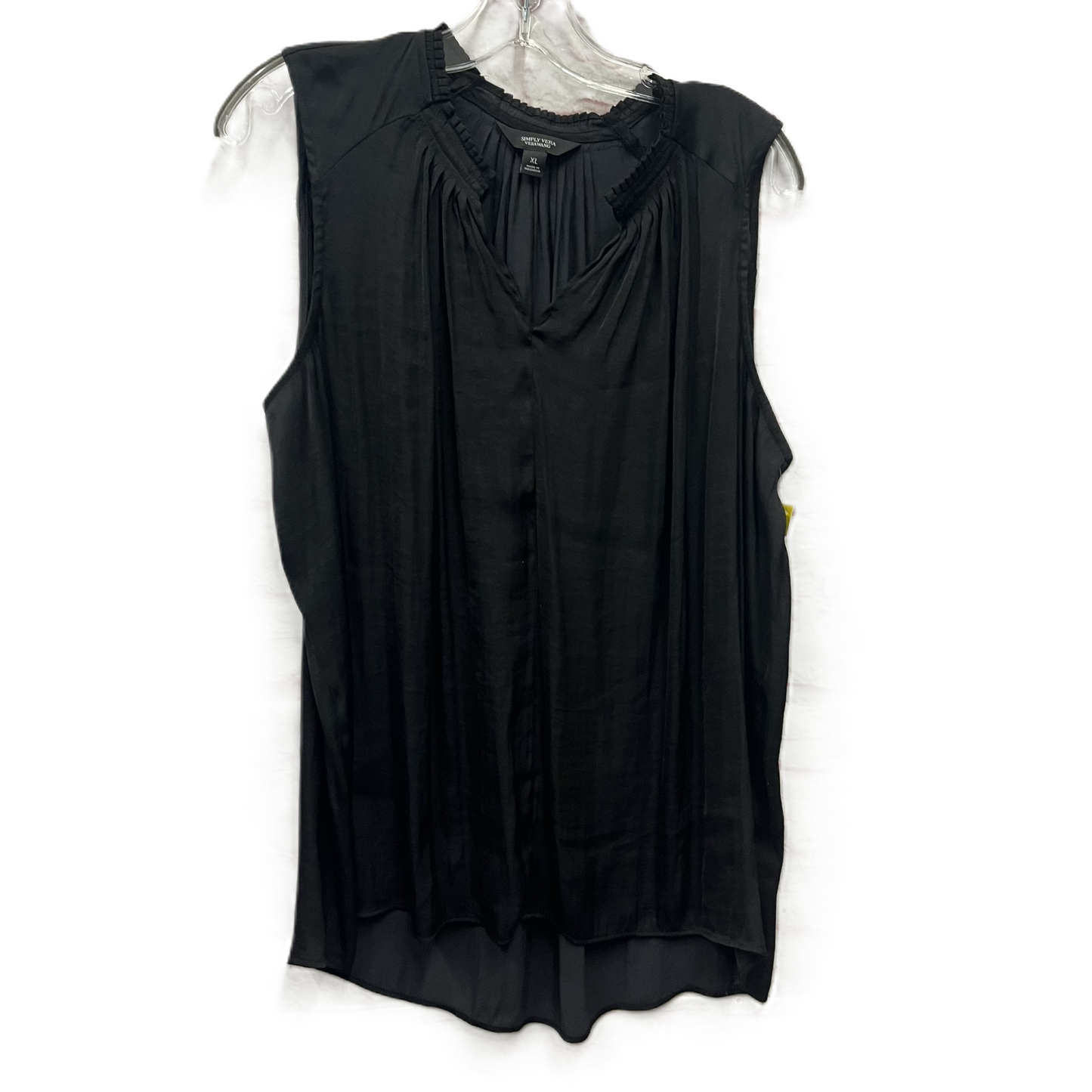 Top Sleeveless By Simply Vera In Black, Size: Xl