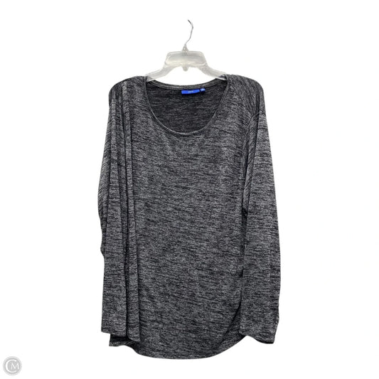 Top Long Sleeve By Apt 9 In Grey, Size: 2x
