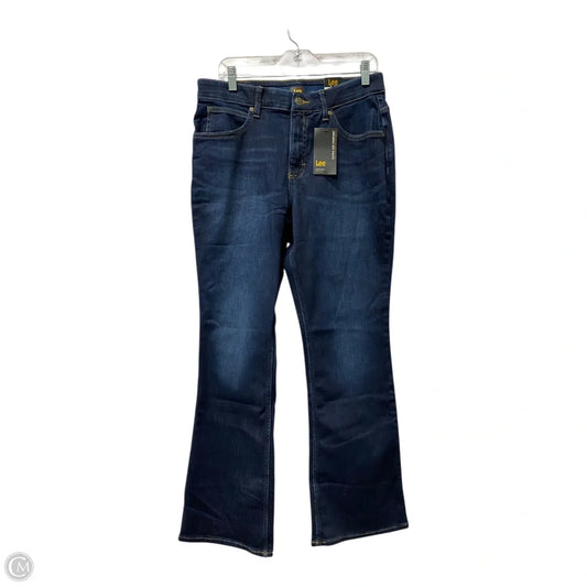 Jeans Flared By Lee In Blue Denim, Size: 12