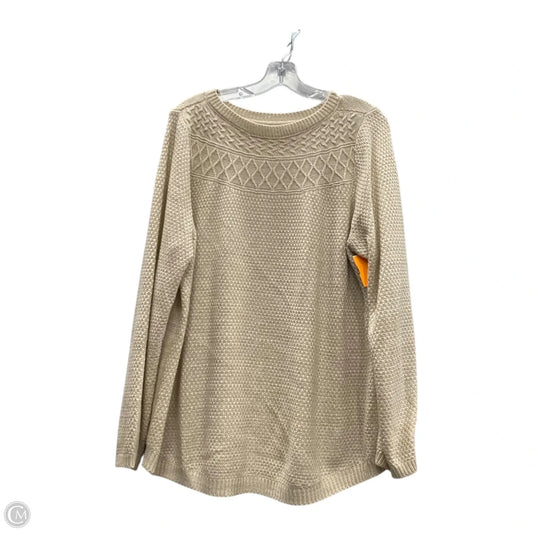 Sweater By Croft And Barrow In Tan, Size: 1x