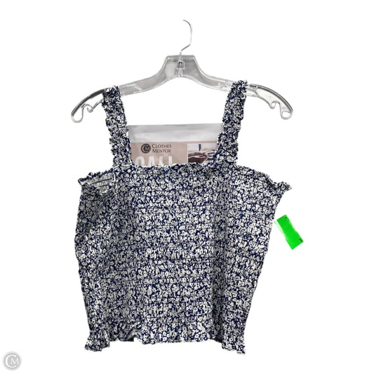Top Sleeveless By Old Navy In Blue & White, Size: L