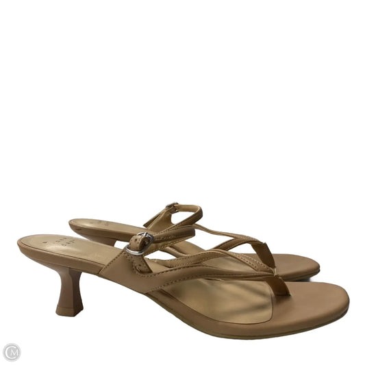 Sandals Heels Kitten By A New Day In Tan, Size: 8