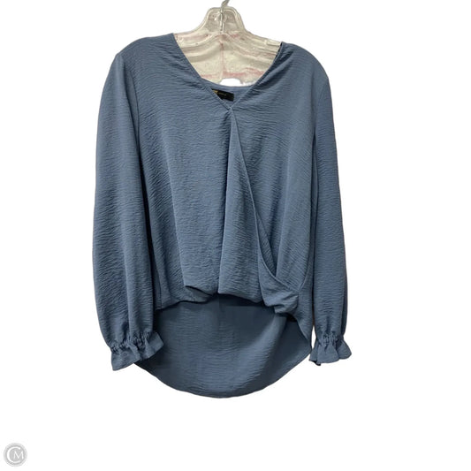 Top Long Sleeve By Frye In Blue, Size: M