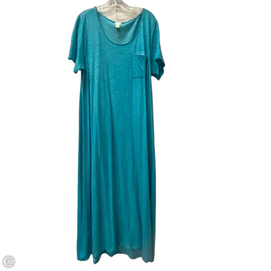 Dress Casual Maxi By Chicos In Aqua, Size: Xl