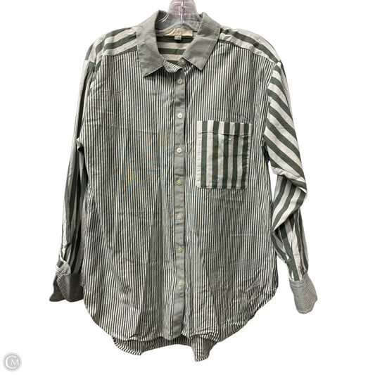 Top Long Sleeve By Loft In Green, Size: S