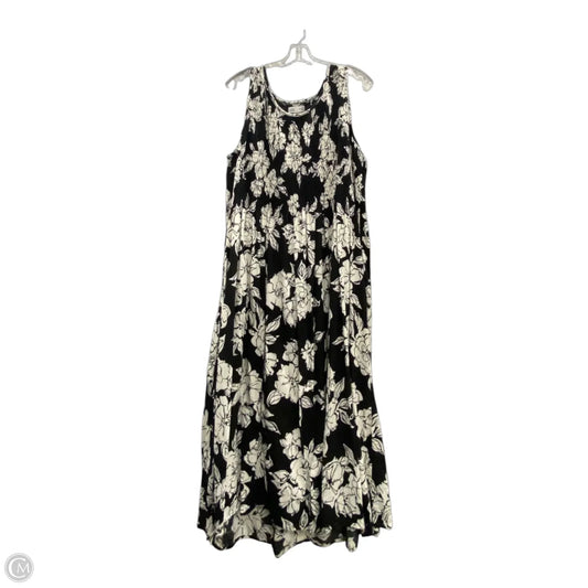 Dress Casual Midi By Croft And Barrow In Black, Size: 2x