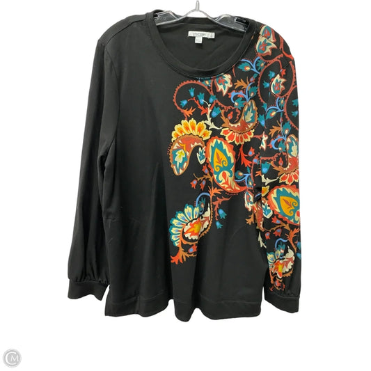 Top Long Sleeve By Chicos In Black, Size: Xl