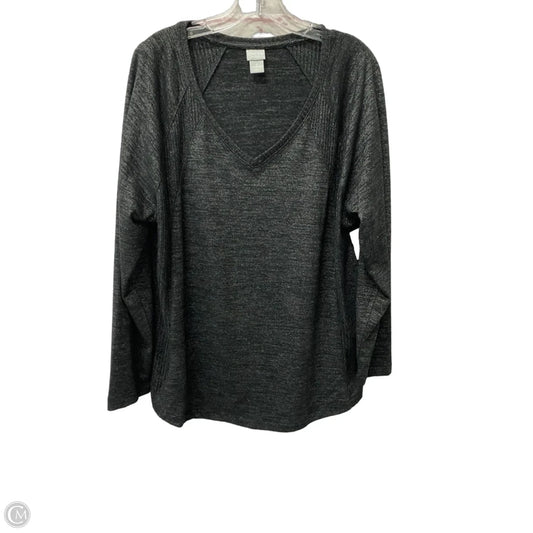 Top Long Sleeve By Chicos In Black, Size: Xl