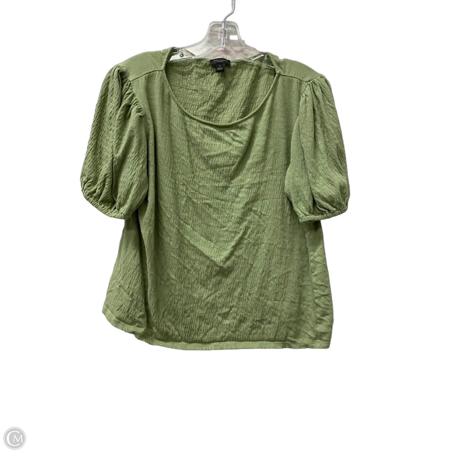 Top Short Sleeve By Ann Taylor In Green, Size: M