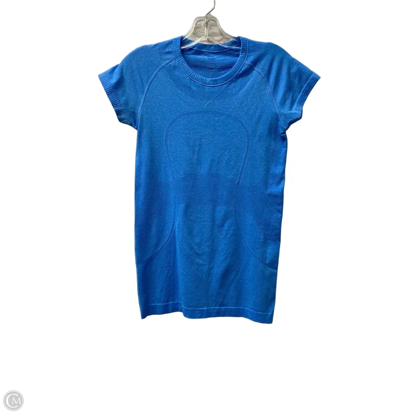 Athletic Top Short Sleeve By Lululemon In Blue & Brown, Size: S