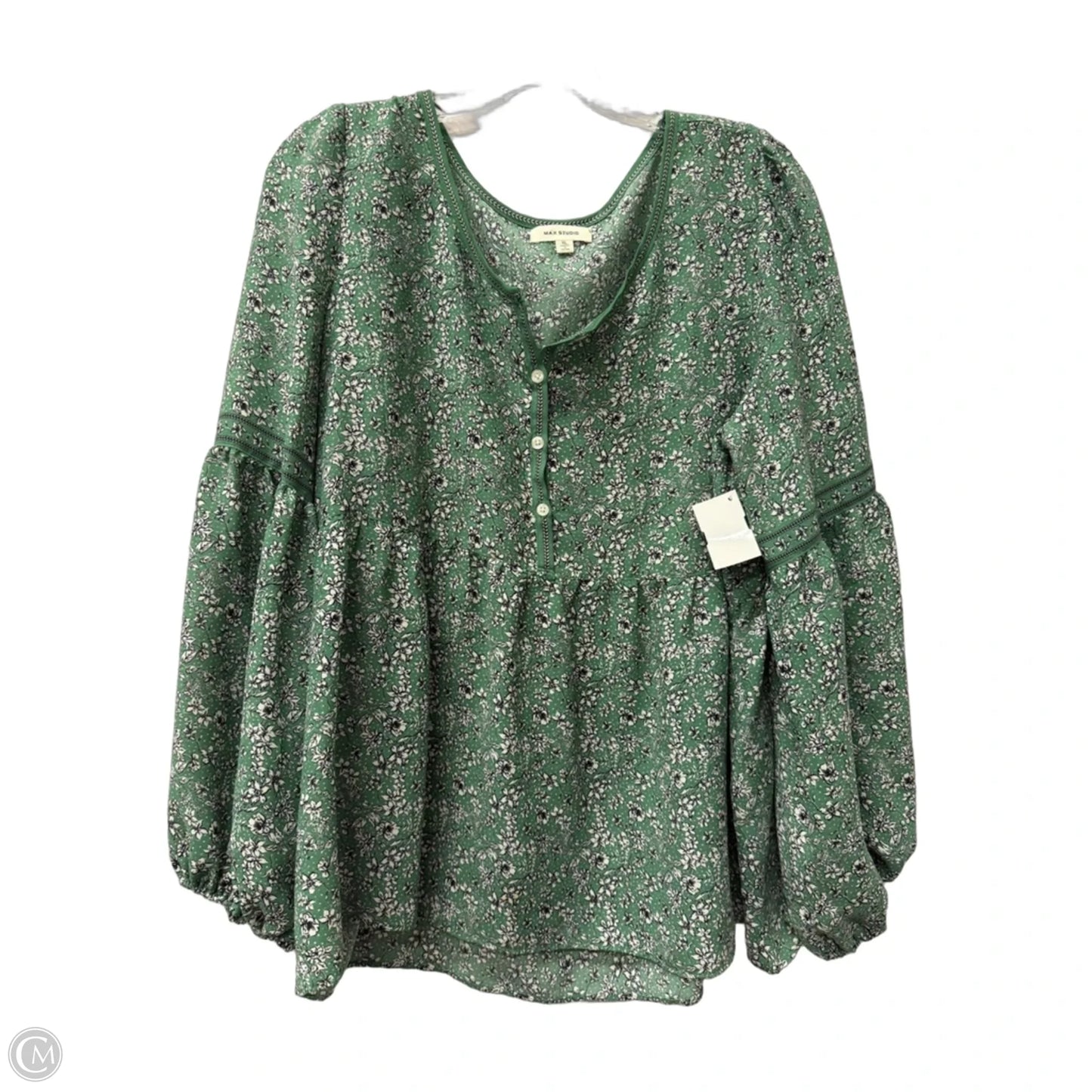 Top Long Sleeve By Max Studio In Green, Size: Xl