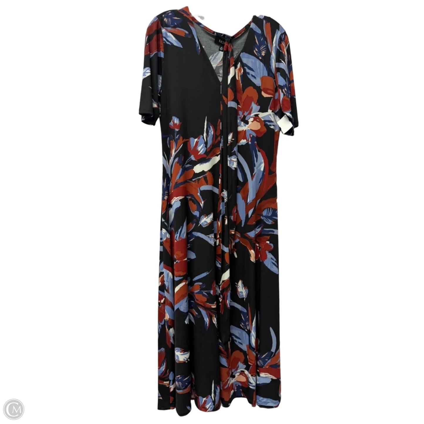 Dress Casual Maxi By Msk In Blue & Red, Size: M