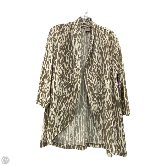 Cardigan By Chicos In Taupe, Size: L
