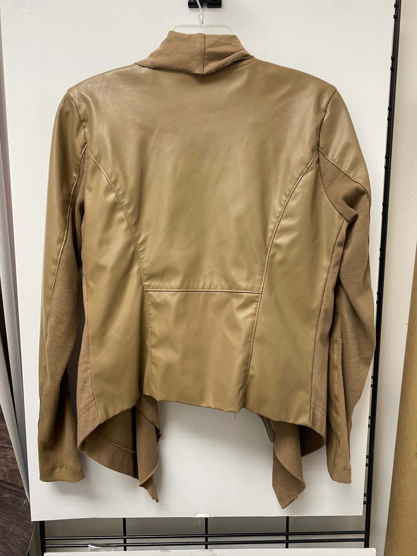 Jacket Leather By Guess In Tan, Size: S