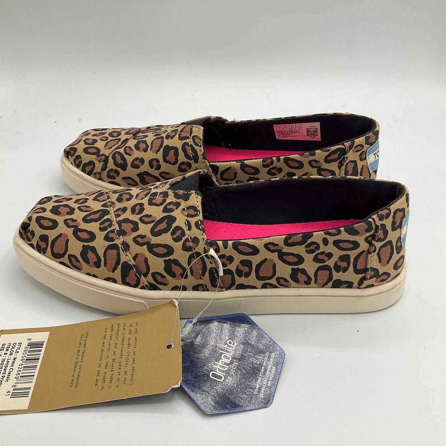 Shoes Flats Boat By Toms In Leopard Print, Size: 5