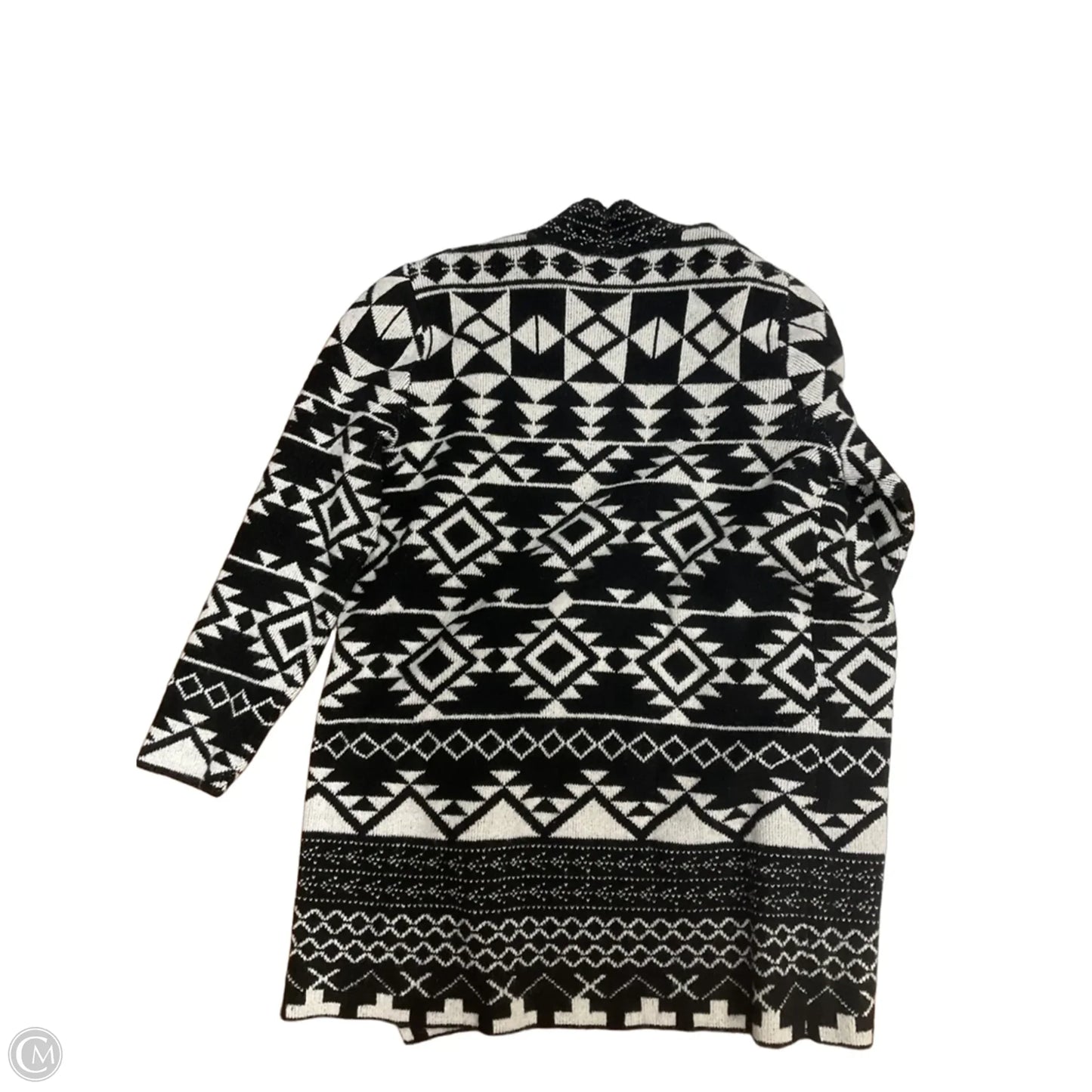 Cardigan Designer By Frye In Black & White, Size: L