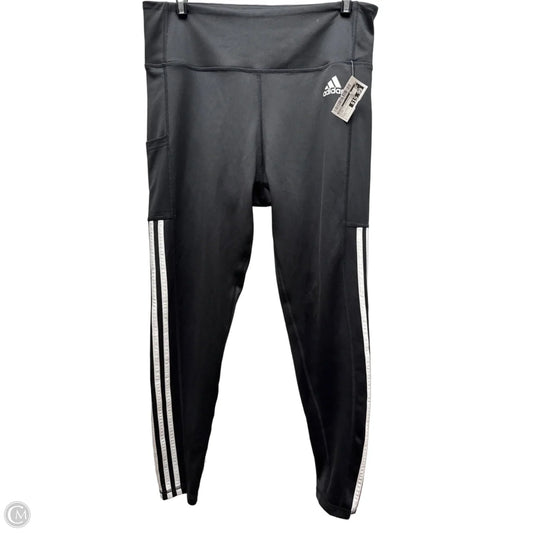 Athletic Leggings By Adidas In Black, Size: L