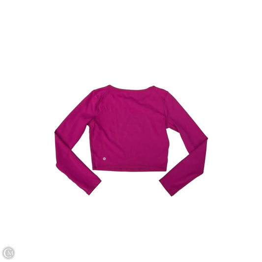 Athletic Top Long Sleeve Crewneck By Lululemon In Purple, Size: L