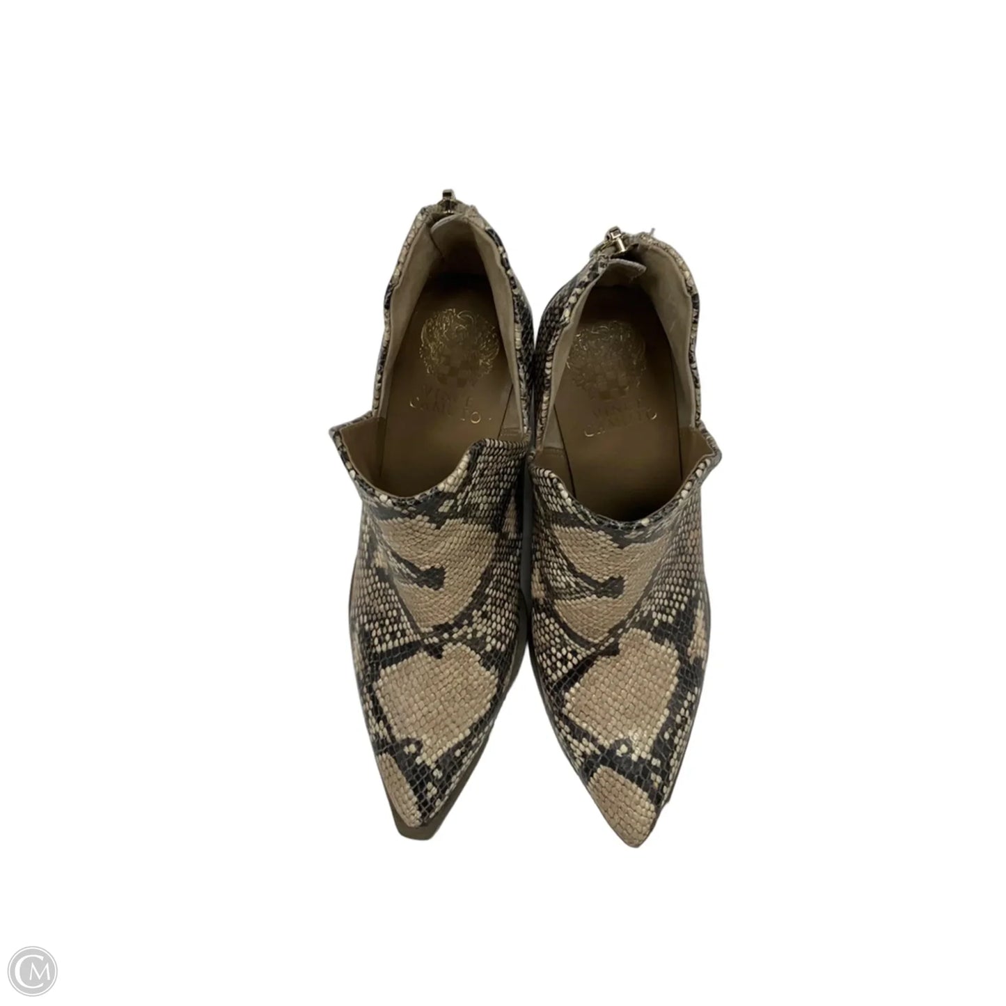 Boots Ankle Heels By Vince Camuto In Snakeskin Print, Size: 7.5