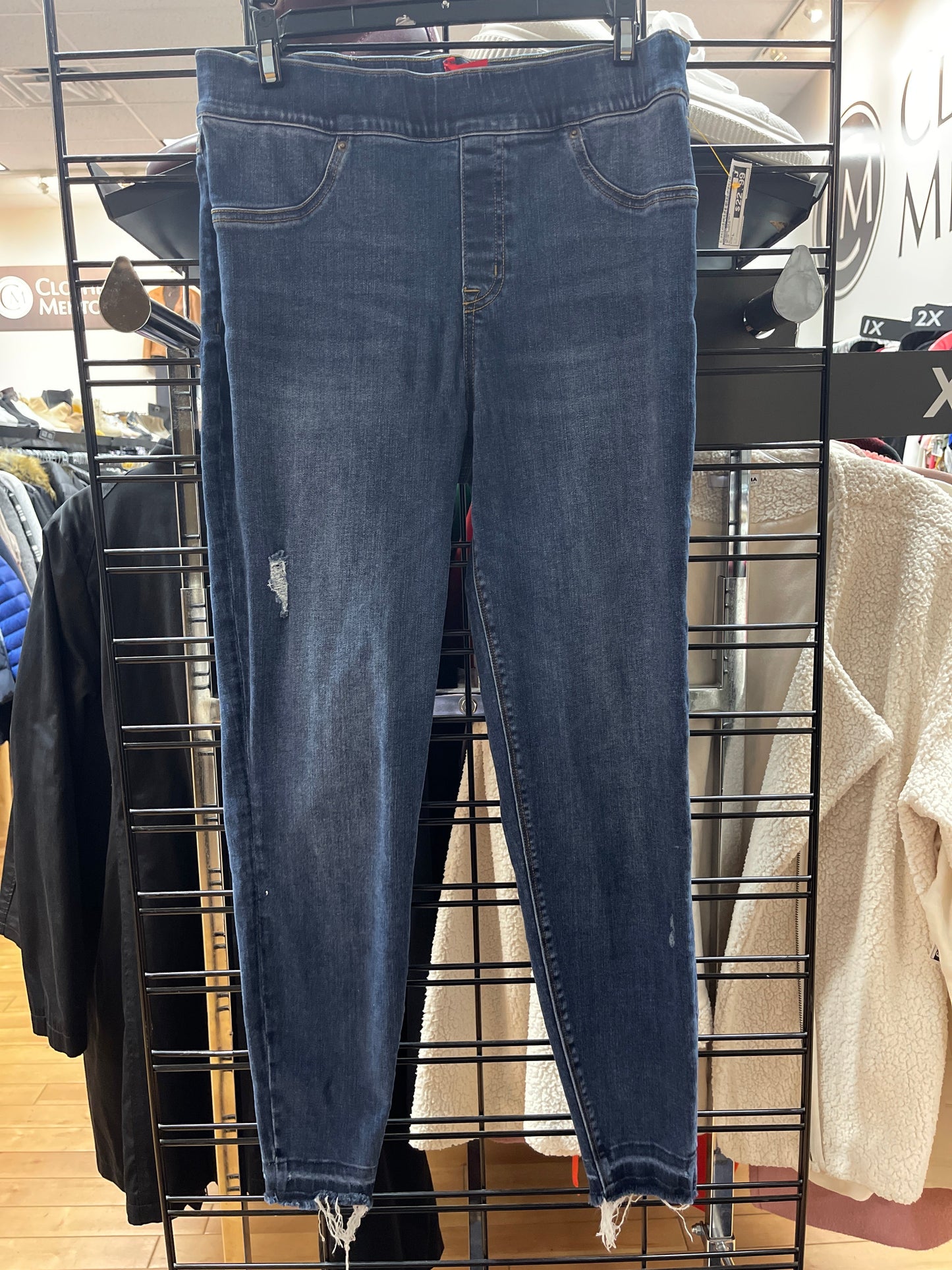 Jeans Skinny By Spanx In Blue Denim, Size: L